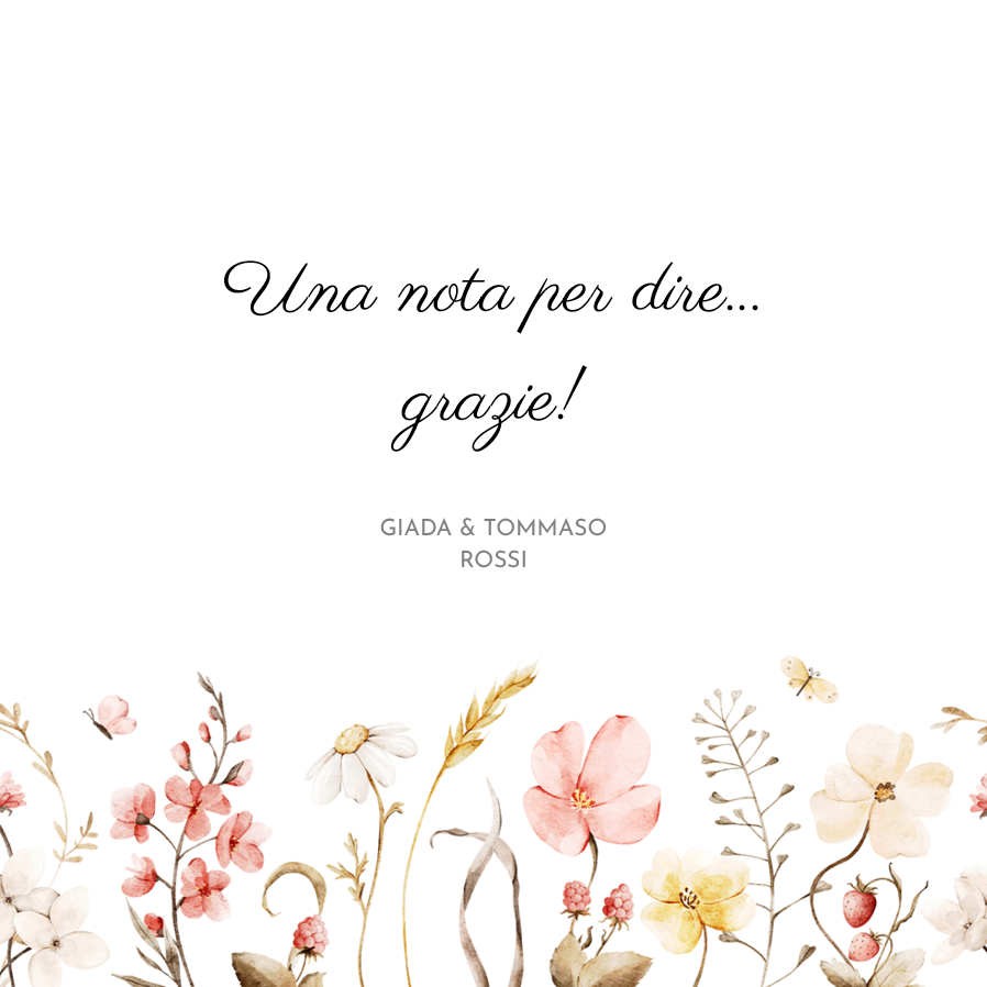 Biglietti di ringraziamento — Fiori e riflessi