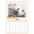 Calendario A3 verticale — Zampette di gatto e scarabocchi [Gennaio]