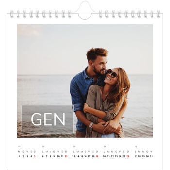 Calendario Fotografico Quadrato — Data in sovraimpressione