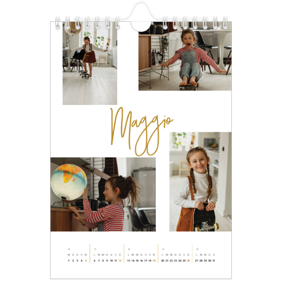 Calendario fotografico A5 — Ghirlanda d'oro [copertina]