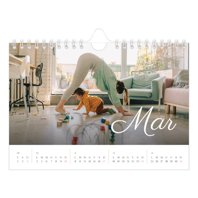 Calendario fotografico A5 — Mese scritto a mano [Marzo]