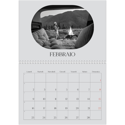 Calendario A4 Doppio — La strada aperta [Febbraio]