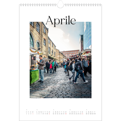 Calendario A3 verticale — Il mio diario di viaggio [Aprile]