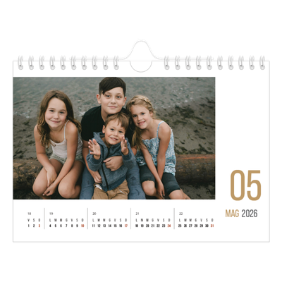 Calendario fotografico A5 — Mesi numerati [copertina]