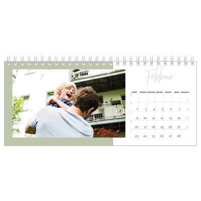 Calendari da tavolo — Cornici terrose [Febbraio]