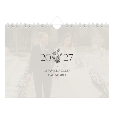 Calendario fotografico A5 — Iniziali in fiore [copertina]