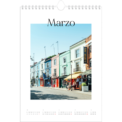 Calendario personalizzato A4 — Il mio diario di viaggio [Marzo]