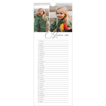 Calendario da cucina (15 x 40 cm) — Istantanee e scrittura