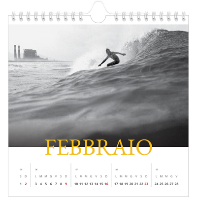 Calendari quadrati — Stile tradizionale [Febbraio]