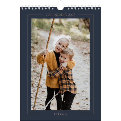 Calendario personalizzato A4 — Blu prussiano [copertina]