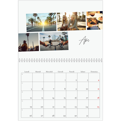 Calendario A4 Doppio — Soggiorno in città [Aprile]