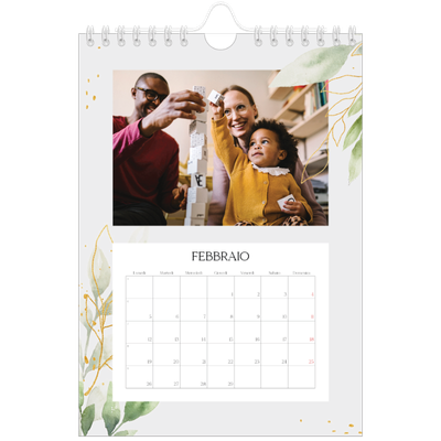 Calendario fotografico A5 — Spruzzo floreale [Febbraio]