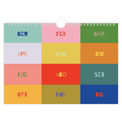 Calendario fotografico A4 — Divertente colorato [copertina]