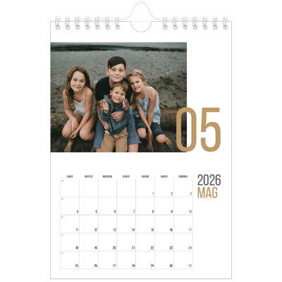 Calendario fotografico A5 — Mesi numerati [copertina]
