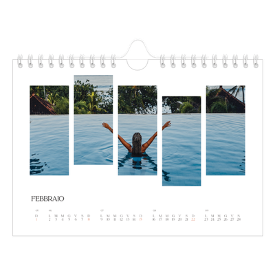 Calendario fotografico A5 — Mosaici di viaggio [Febbraio]