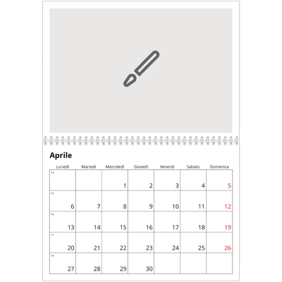 Calendario A4 Doppio — Disegna il tuo prodotto [Aprile]