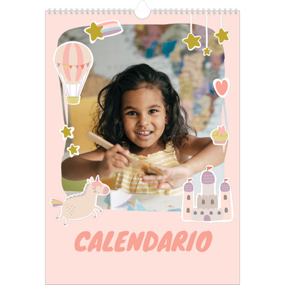 Calendario A3 verticale — Unicorno arcobaleno [copertina]
