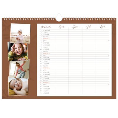 Calendario fotografico A3 — Calendario terra a terra - Famiglia di 4 [copertina]