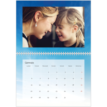 Calendario A4 Doppio — Paesaggio nuvoloso